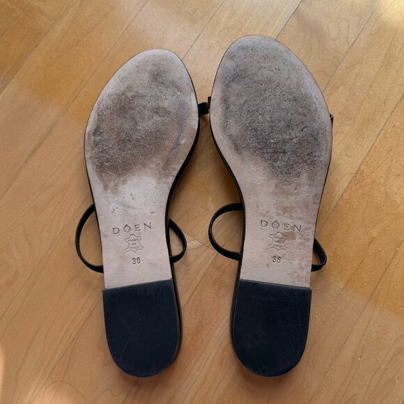 Dôen Laure Slingback Sandal in Black Patent Size 38 - Picture 4 of 5